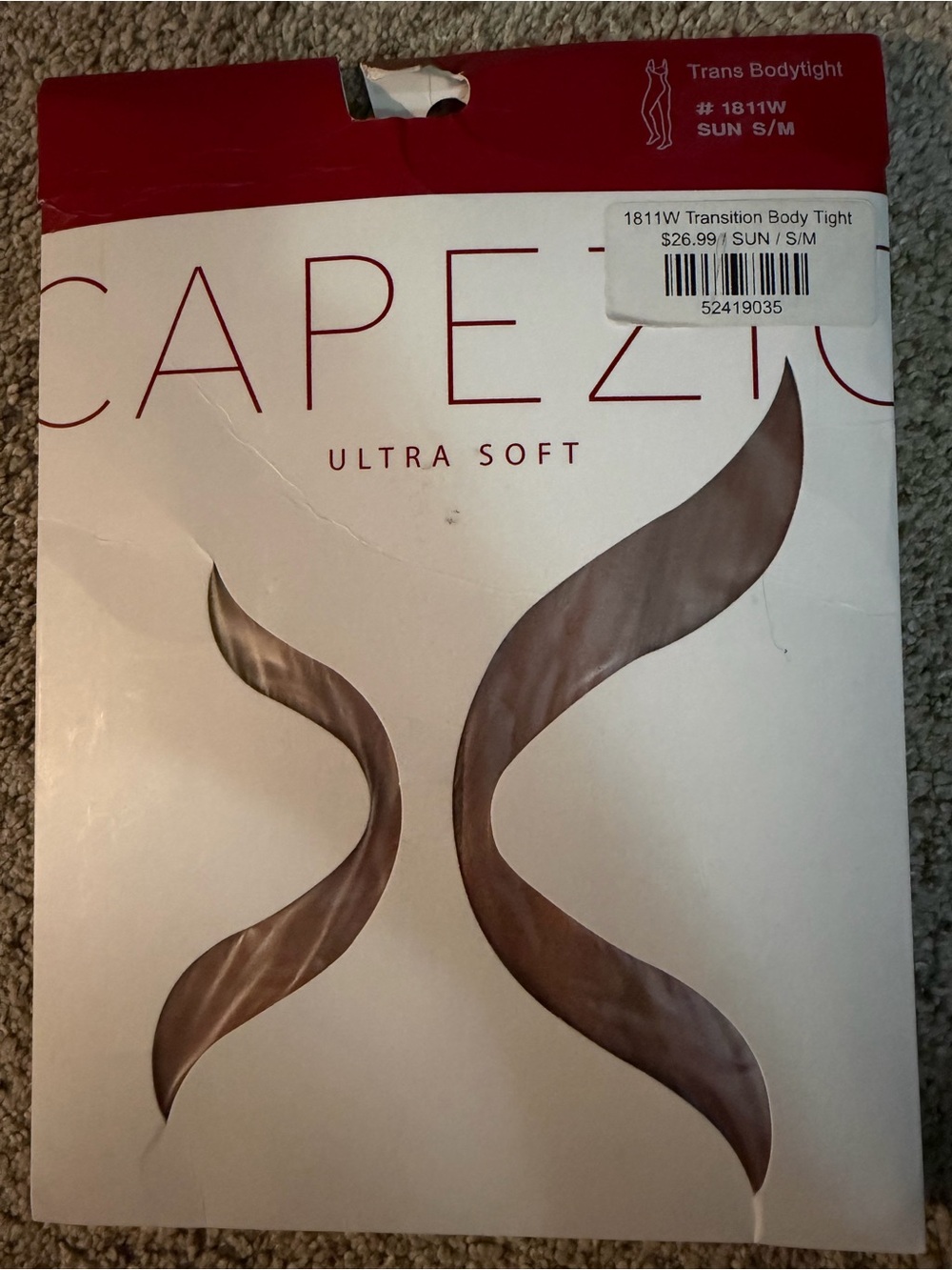 NIB Lot of 2 Capezio Ultra Soft Transition Bodytights 1811W SUN S/M